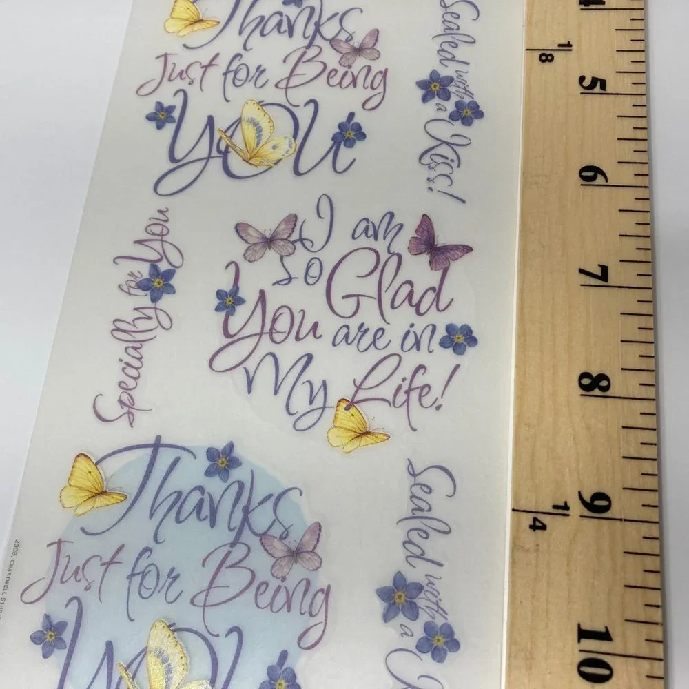 7 Sheets Thankful for You Stickers Scrapbook